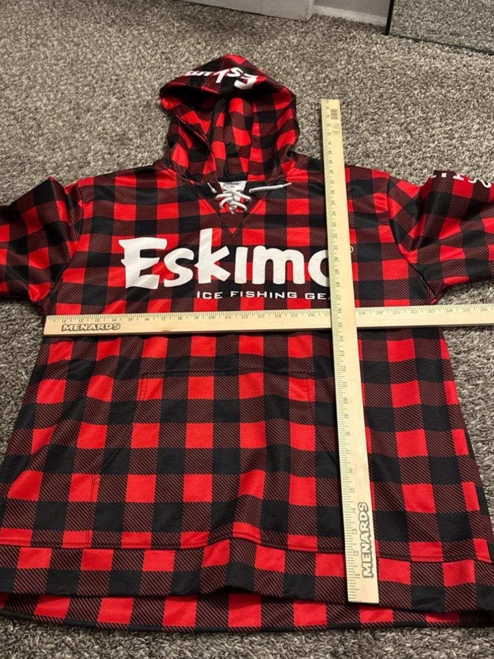 Red & Black Plaid Hooded Sweatshirt - Picture 2 of 6
